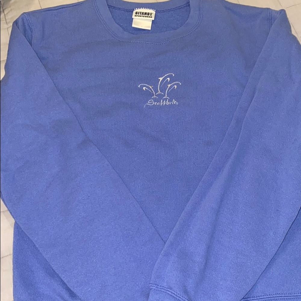 🐬SEAWORLD SWEATER🐬Vintage, Embroidered, Medium